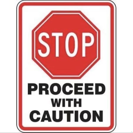 Accuform CAUTION SURFACE  DRIVING CONDITIONS FRW484RA FRW484RA